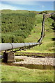 NN4636 : Hydro pipeline crosses River Lochay by Russel Wills