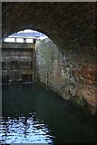 SP4934 : Lock gate from under bridge 187 by David Lally