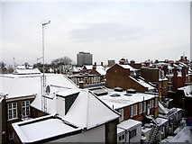TQ3296 : Enfield Town rooftops by Christine Matthews
