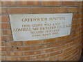 Commemorative stone at Greenwich Court in King Street