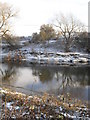 River Wear meander in the snow