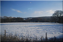 SJ8458 : Snowscene north of Stoke by N Chadwick