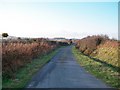 The lane westwards towards Rhoshirwaen