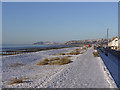 Borth beach under snow