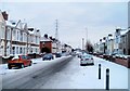 Quiet section of Mendalgief Road, Newport