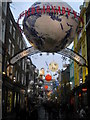 TQ2981 : Christmas Decorations, Carnaby Street W1 by Robin Sones