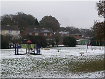 SZ0796 : Northbourne: playpark behind East Howe Lane by Chris Downer