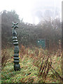 TM3495 : Footpath and cycleway marker in Ingloss Lane by Evelyn Simak