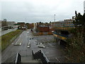 Looking from Shaftesbury Avenue Bridge over to a multi-storey car park