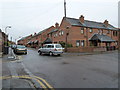 Modern housing at the junction of Garnet Hill and Field Road