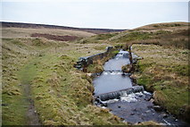 SD9030 : Mini weirs above Cant Clough Reservoir by Bill Boaden