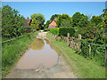 Flooded track at South Farm