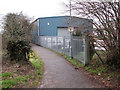 Public footpath past business units, Attleborough