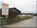 The entrance to Abererch Sands Park in January