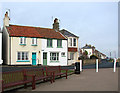 Cottages above the beach in Southwold