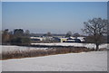 SK1112 : Fulbrook Farm in the snow by N Chadwick