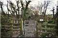 A gate at the bottom of Shearford Lane