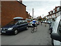 Cyclists in Field Stile Road