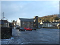 Leyburn - yard behind the Golden Lion Hotel, looking towards the fire station.