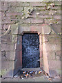 Doorway in wall of disused reservoir on High Park Street