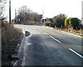 Start of a sharp bend on the B4239, Peterstone Wentlooge