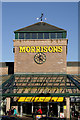 The entrance to Morrisons Supermarket, Hawick