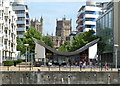 Bristol Cathedral seen from the harbourside