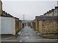 Back street between Sultan Street and Lodge Street, Accrington