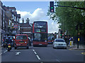 Traffic at lights, Barnet Hill