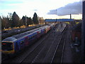 Train passing through Brookmans Park station