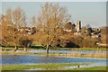 View across Muchelney Levels towards the Church