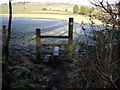 Footpath stile on the north-east slope of Llanblethian Hill