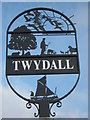 Close-up of Twydall Village Sign