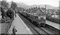 Blair Atholl Station and a Down diesel-hauled freight