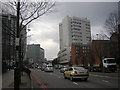 Traffic heading westwards towards the Marylebone Flyover