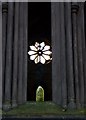 Rose window, derelict chapel, Abney Park Cemetery