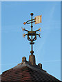 Weather vane on the bowls pavilion, Alexandra Park