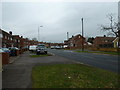 Approaching the junction of Park House Farm Way and Thruxton Road