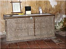 TF9439 : All Saints' church in Wighton - parish chest by Evelyn Simak