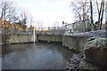 A sluice gate on Bradiford Water as seen from downstream