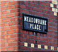 Meadowbank Place sign, Belfast