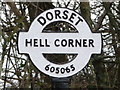 ST6006 : Melbury Bubb: detail of Hell Corner finger-post by Chris Downer
