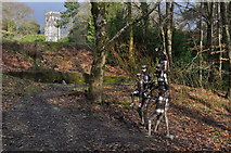 SS6140 : Bob Walters' stainless steel people in Arlington Court by Roger A Smith
