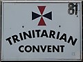 Sign for The Trinitarian Convent, Plaistow Lane, BR1