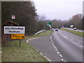 The A31 and bus stop near Neatham