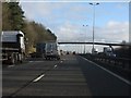 SO9778 : M5 Motorway - footbridge near Newtown Lane by Peter Whatley