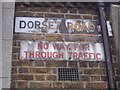 Old enamel sign, Dorset Road Tottenham