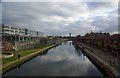 Lee Navigation and Olympic Park perimeter, Hackney Wick