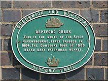 TQ3777 : Plaque on the control room of Deptford Creek lift bridge by Mike Quinn
