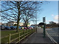 Bus stop at Woodlands School